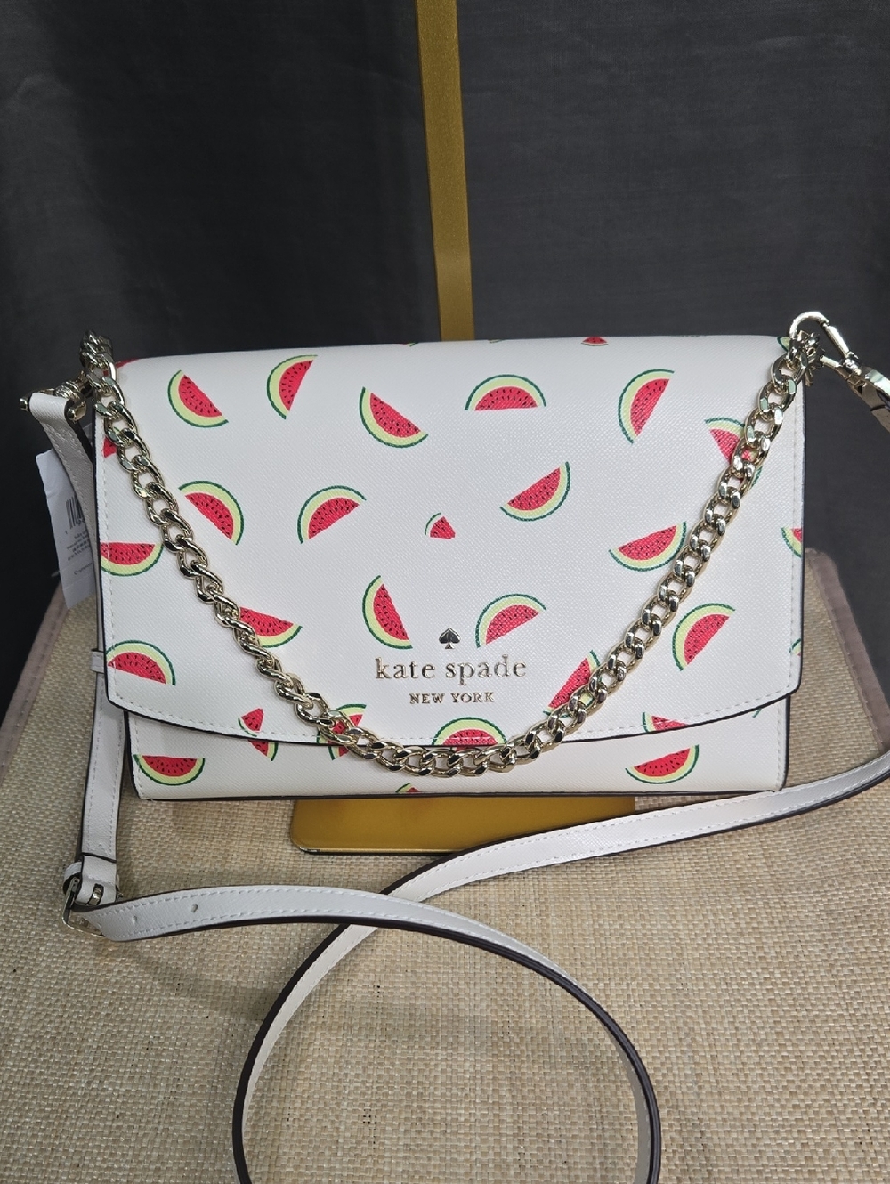 kate spade White Watermelon Print Crossbody / Shoulder Bag